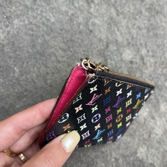💕SOLD💕Louis Vuitton X Takashi Murakami Key Pouch Cles - Monogram Multicolore - Picture 3 of 12